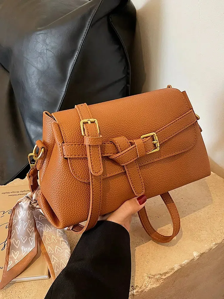 Casual Buckle Small Square Shoulder Bag