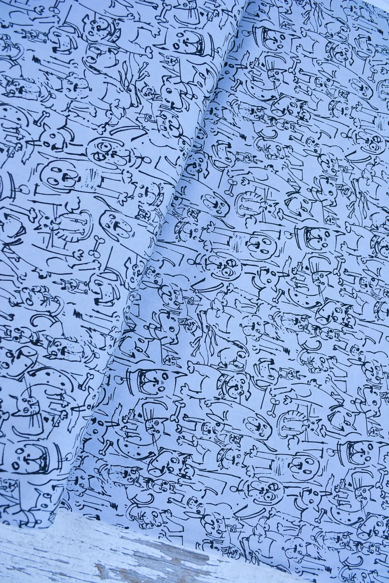 Catch All Zippered Pouch - Puppy Party Fabric