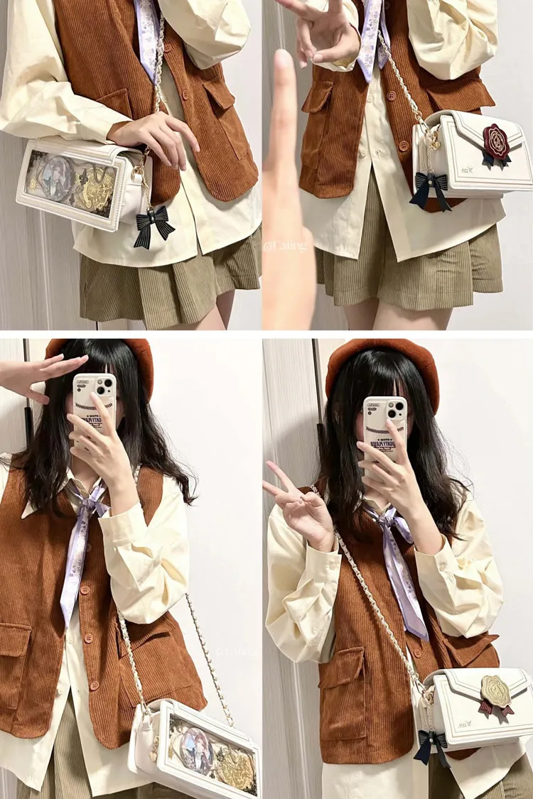 Chain Rose Sweet Elegant Lolita Crossbody Bag 5 Colors