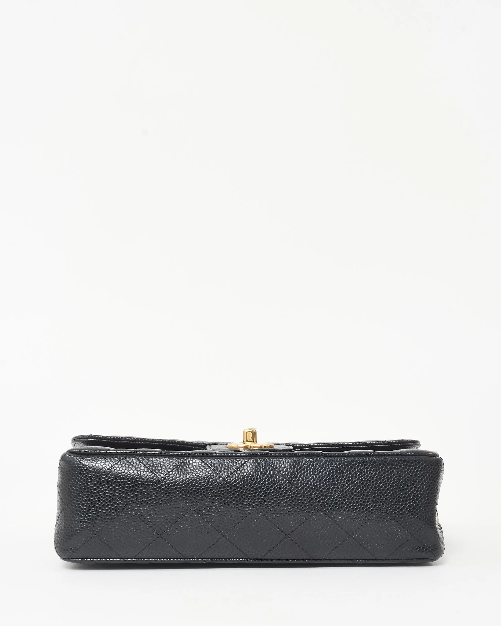 Chanel Black Caviar Leather Small Double Flap Bag GHW