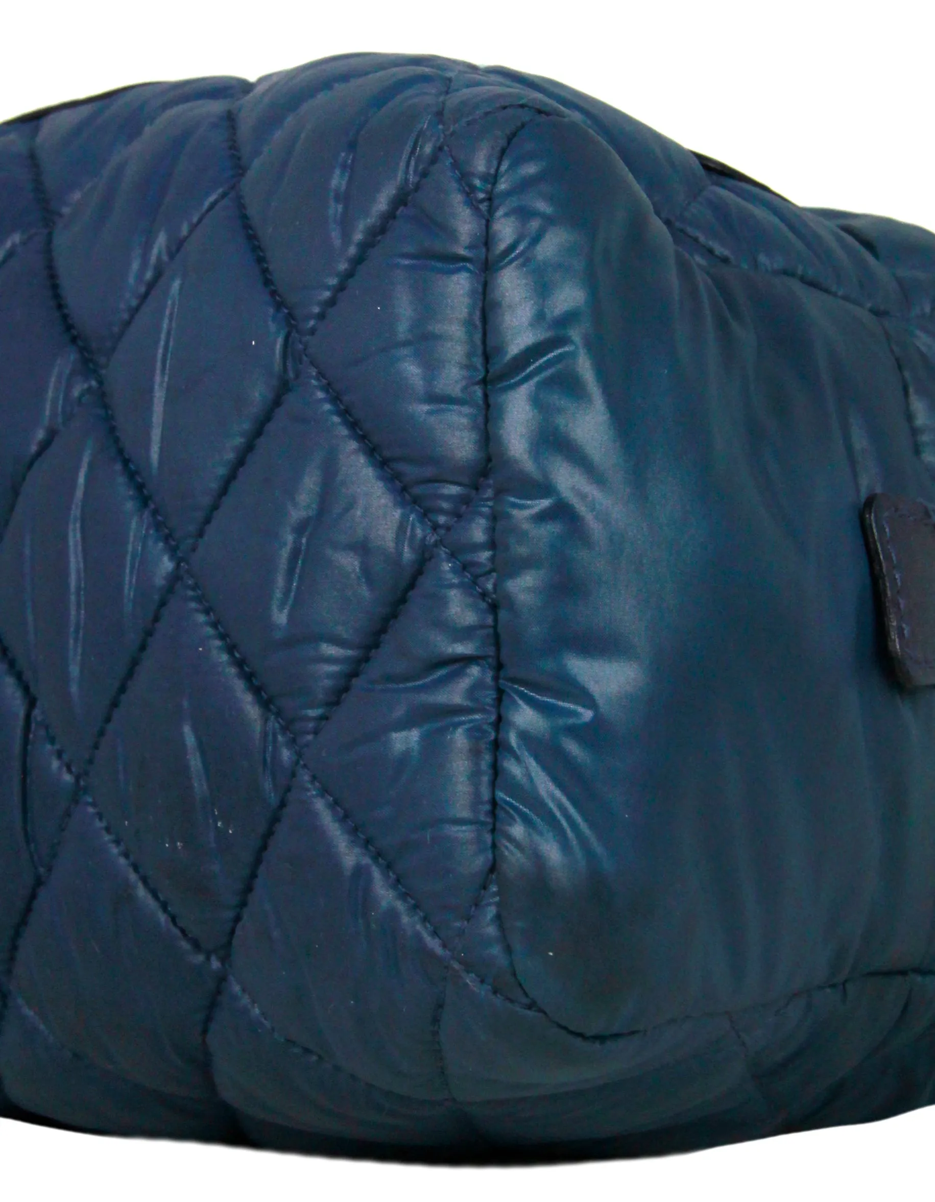 Chanel Blue Nylon Coco Cocoon Cosmetic Bag