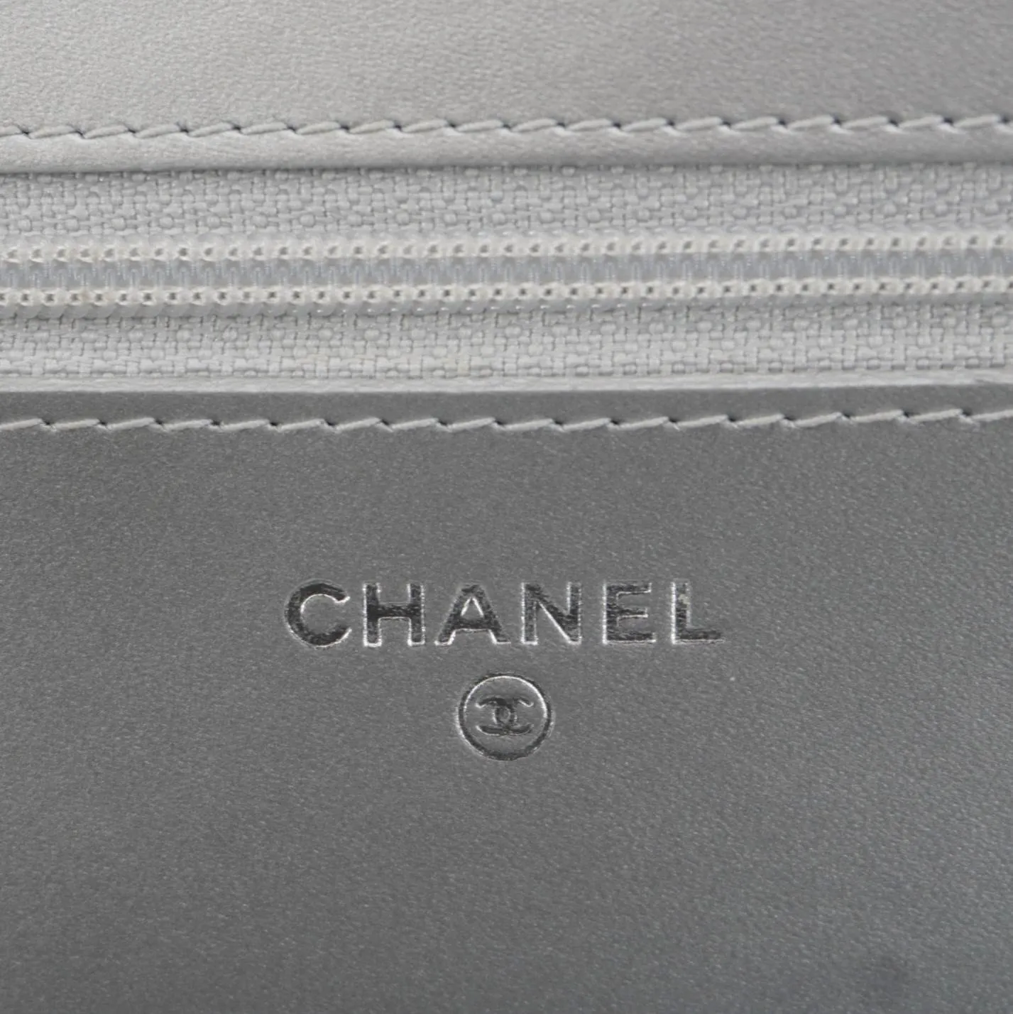 CHANEL Golden Class Quilted Leather Wallet on Chain Bag Silver