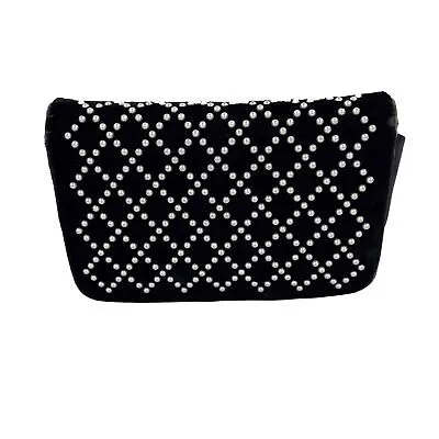 Chanel - Metiers d'Art 2017 Black Velvet and Pearl Crossbody Wallet on Chain