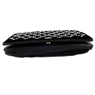Chanel - Metiers d'Art 2017 Black Velvet and Pearl Crossbody Wallet on Chain
