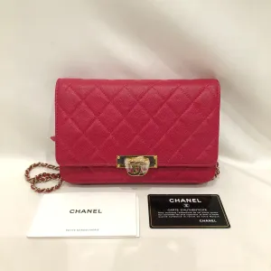 Chanel Red Caviar Wallet On Chain Crossbody Bag Sku# 83262