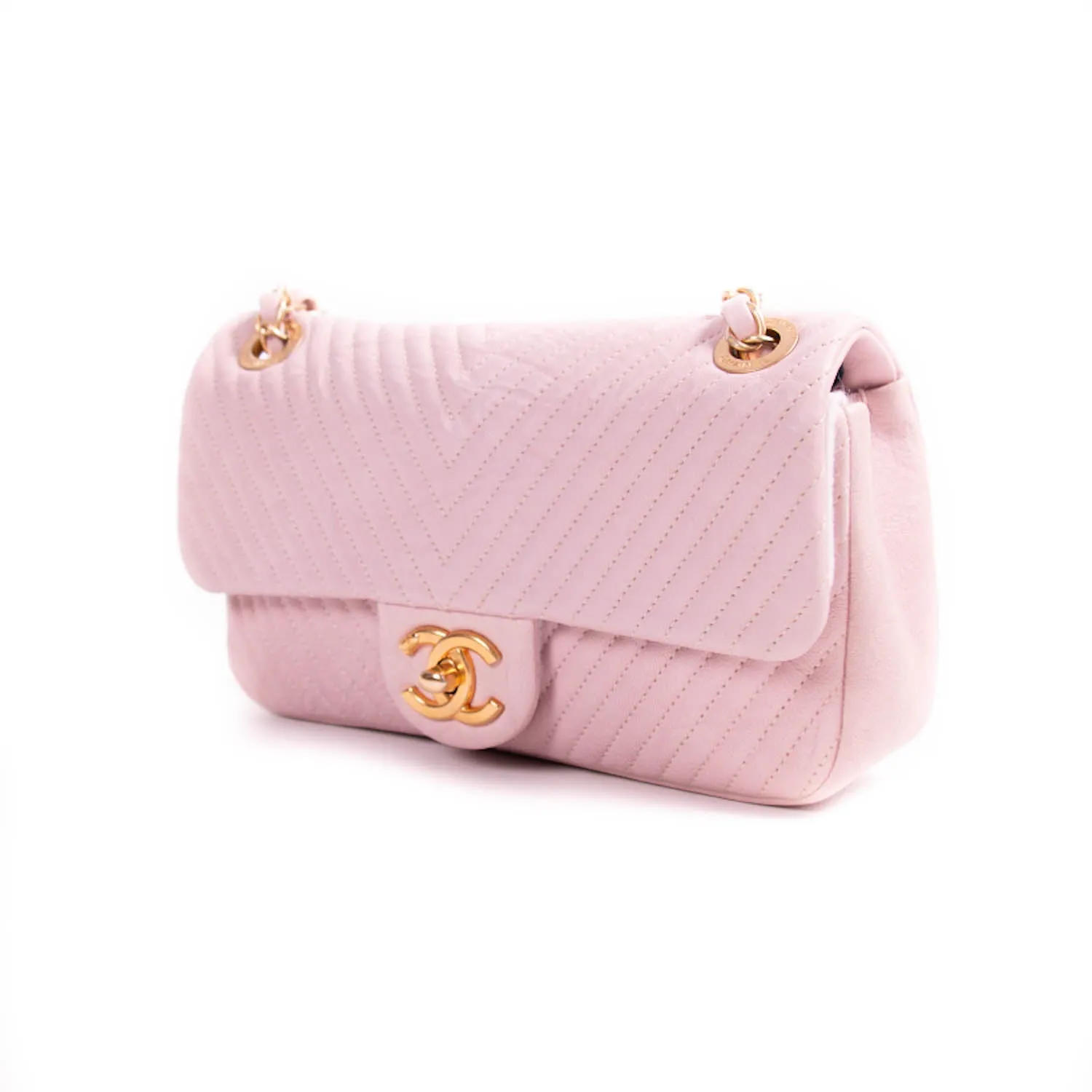 Chanel Small Classic Chevron Flap Bag
