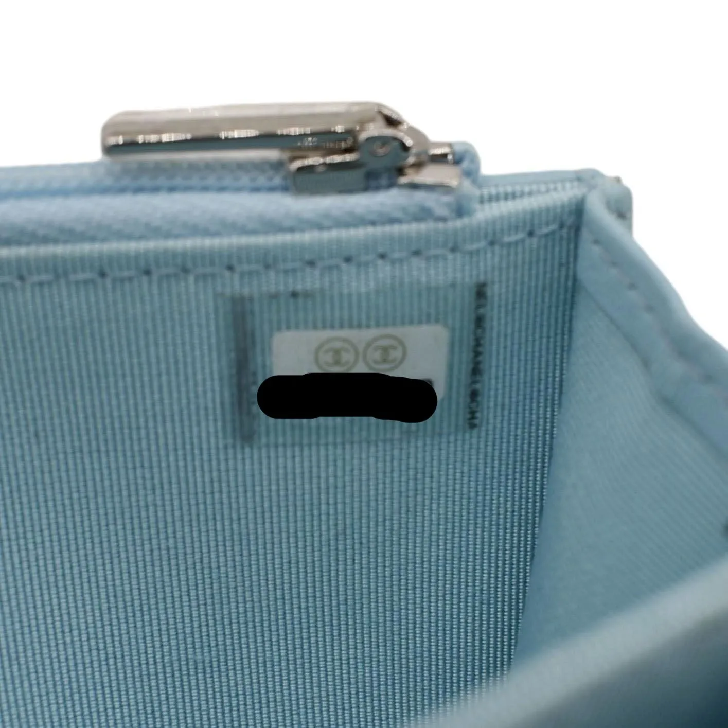 CHANEL WOC Quilted Leather Crossbody Bag Tiffany Blue
