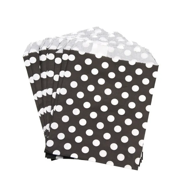 CHEAP 25pcs candy bag Gift Bags paper Pouches sweet favour buffet bags New Year Wedding Party Favor decoration Food Packaging