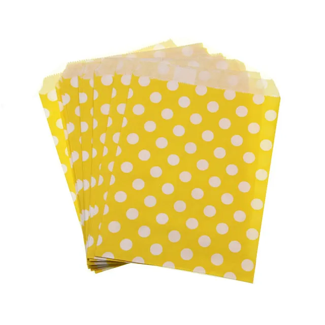 CHEAP 25pcs candy bag Gift Bags paper Pouches sweet favour buffet bags New Year Wedding Party Favor decoration Food Packaging