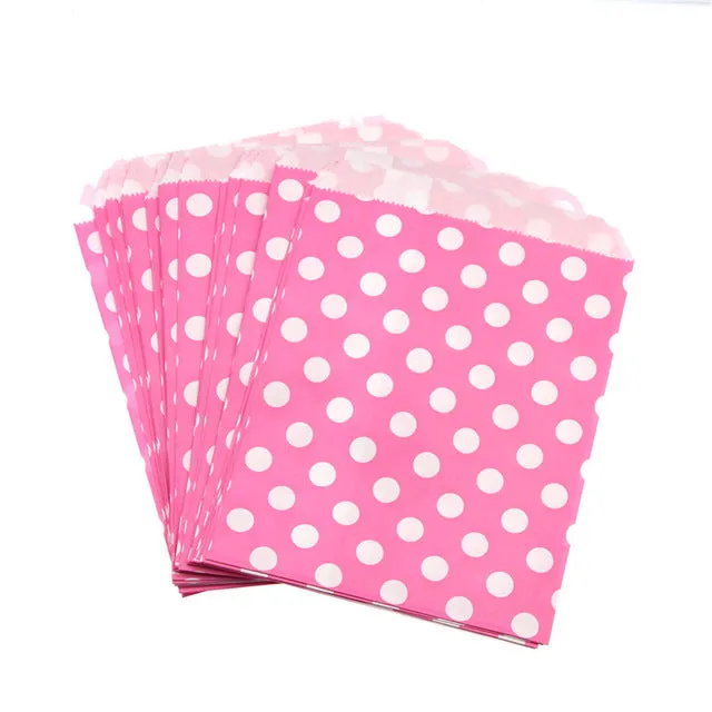 CHEAP 25pcs candy bag Gift Bags paper Pouches sweet favour buffet bags New Year Wedding Party Favor decoration Food Packaging