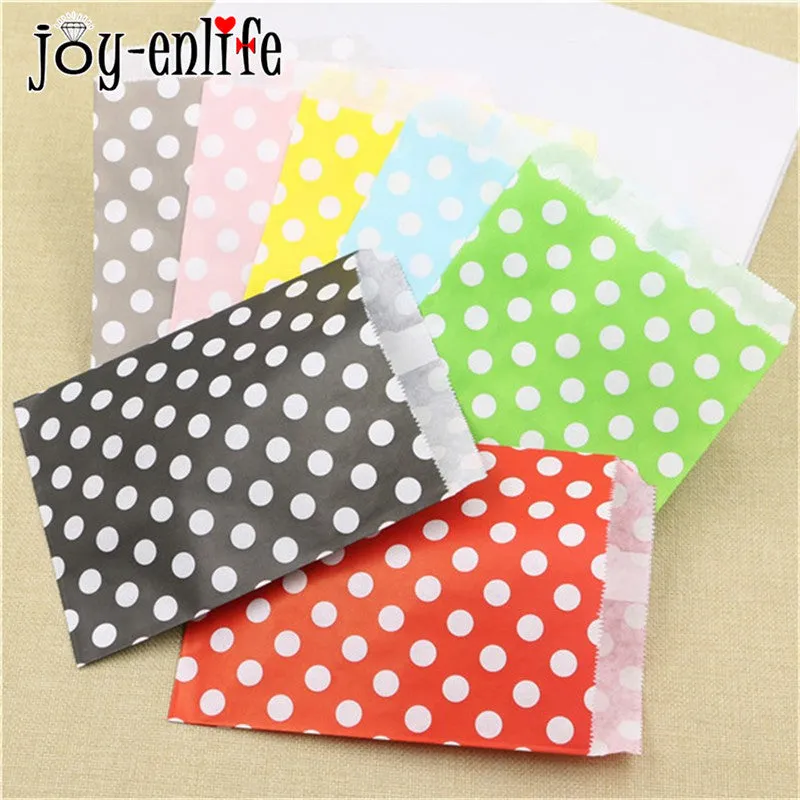 CHEAP 25pcs candy bag Gift Bags paper Pouches sweet favour buffet bags New Year Wedding Party Favor decoration Food Packaging