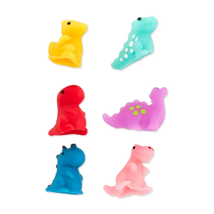 Cheep N Cheerful Valentine Dino Squishes 12ct with Heart Basket, Deluxe Valentine Party Favors, Kids Valentines