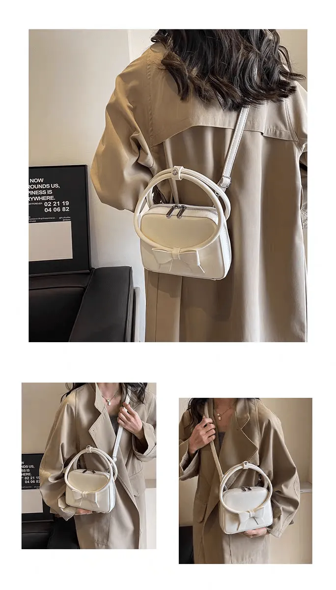 Chic Shoulder Crossbody Bowknot Leather Bag