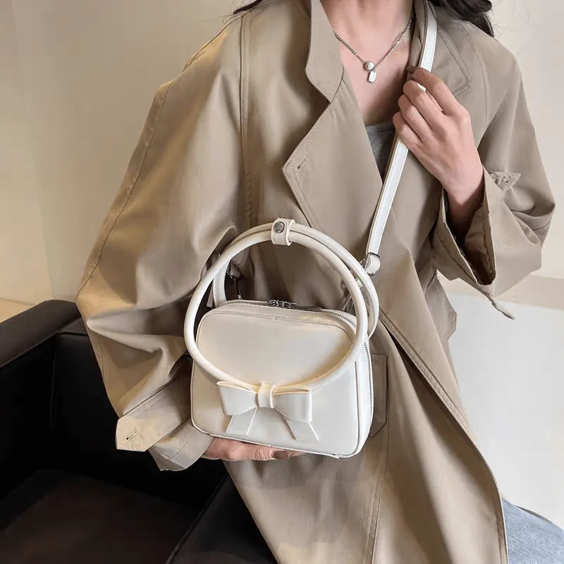 Chic Shoulder Crossbody Bowknot Leather Bag