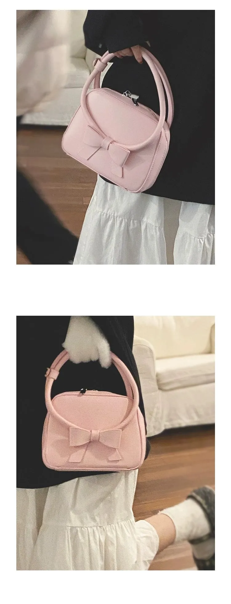 Chic Shoulder Crossbody Bowknot Leather Bag