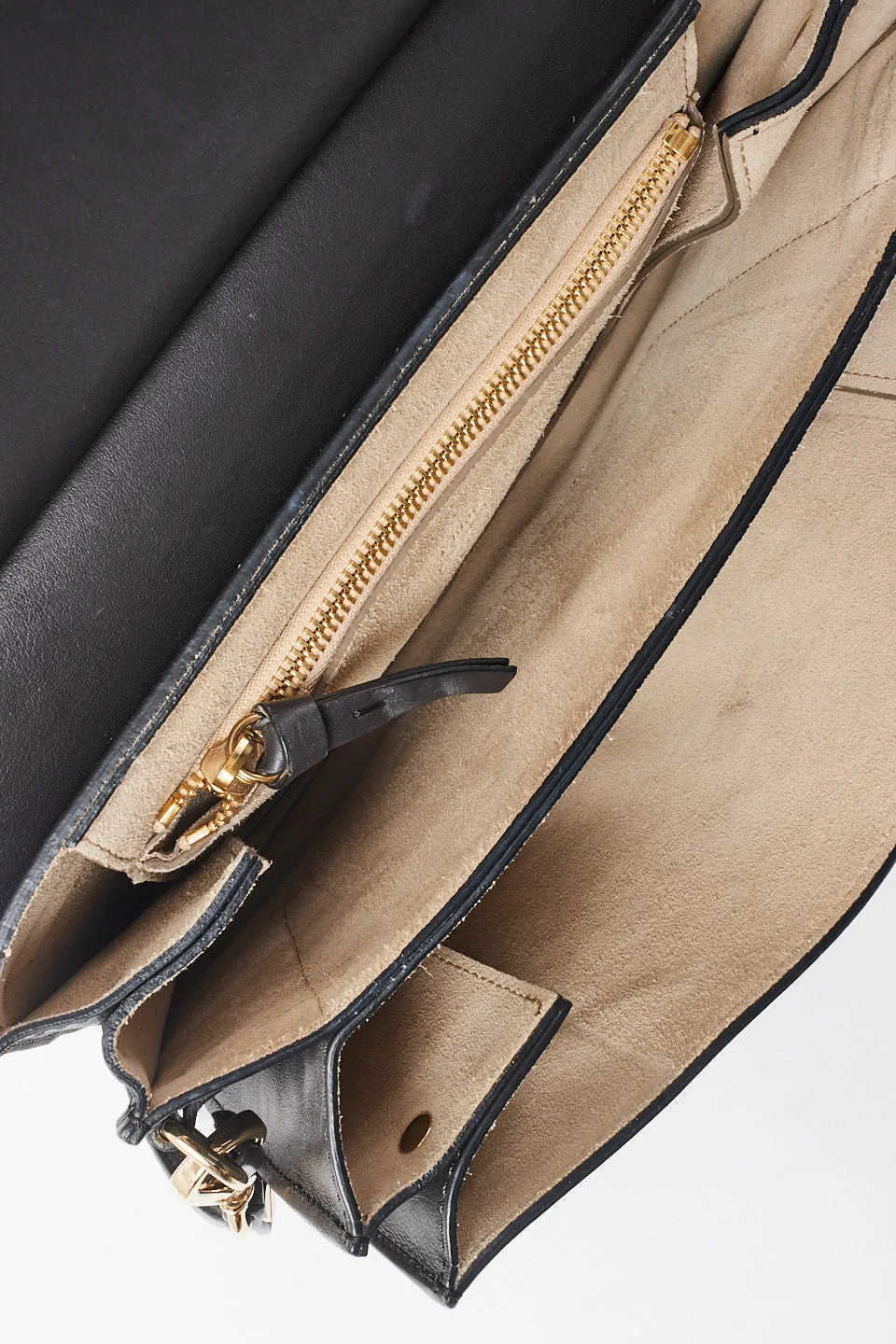 Chloé Dark Charcoal Grey Faye Medium Crossbody Bag