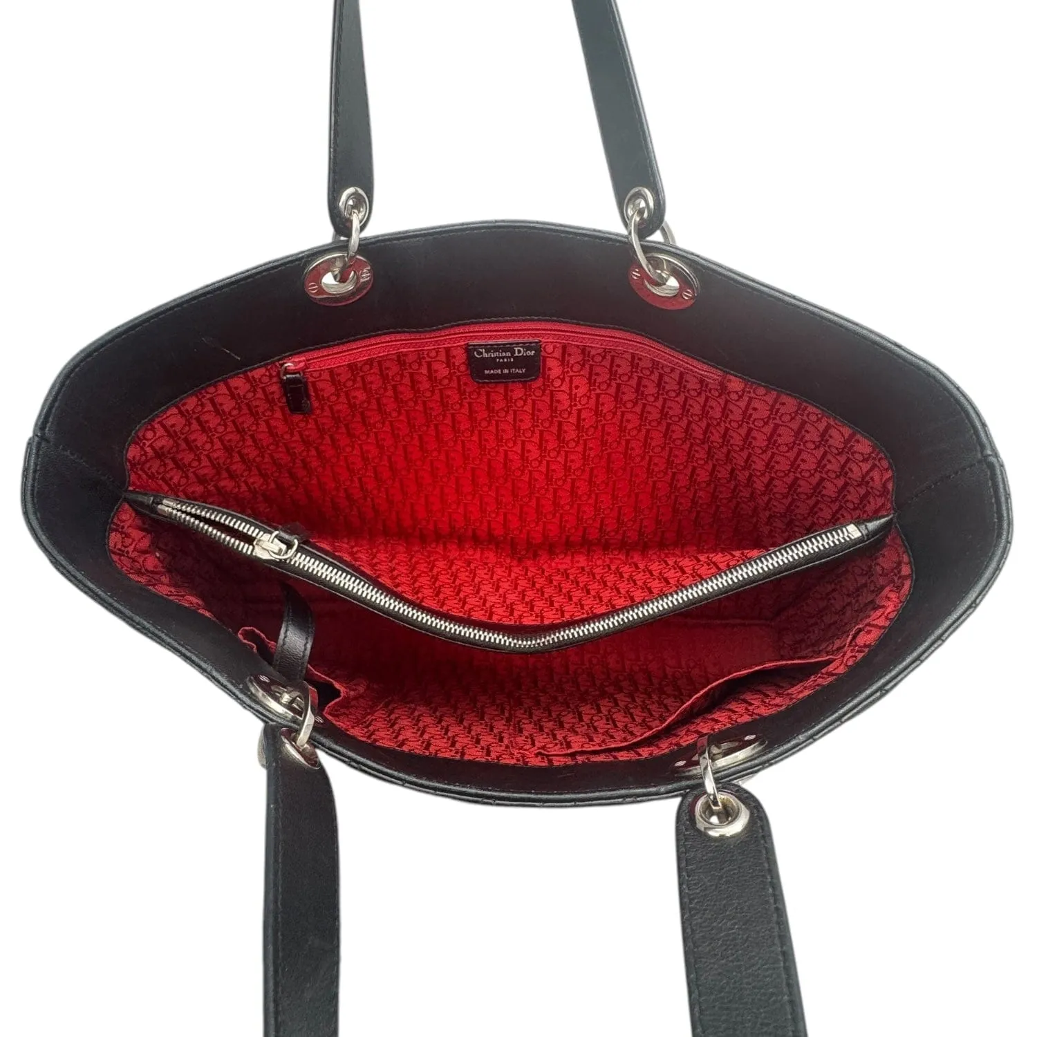 CHRISTIAN DIOR Cannage Lady Dior Tote - Black