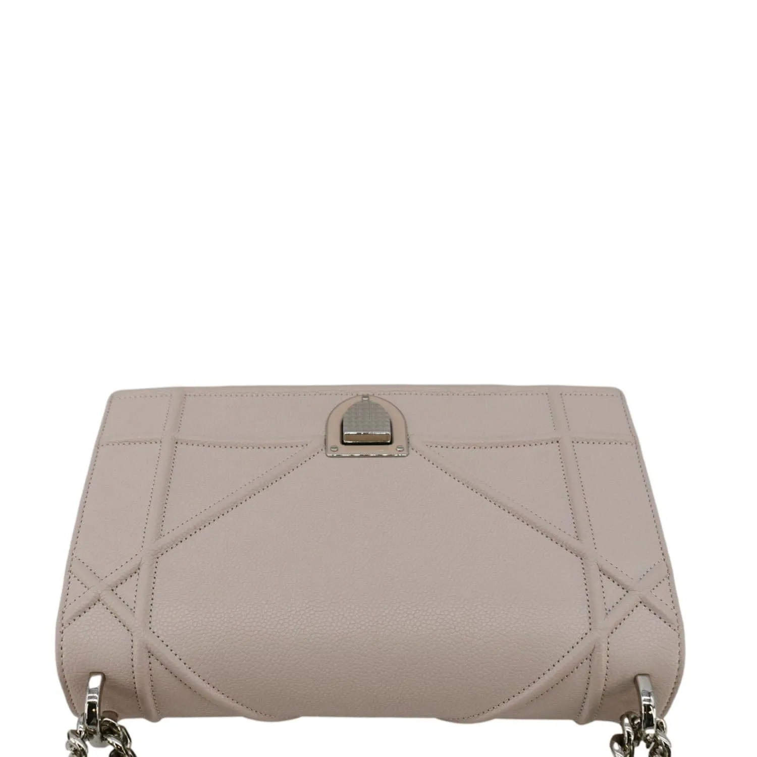 CHRISTIAN DIOR Diaroma Flap Grained Calfskin Leather Crossbody Bag Light Pink