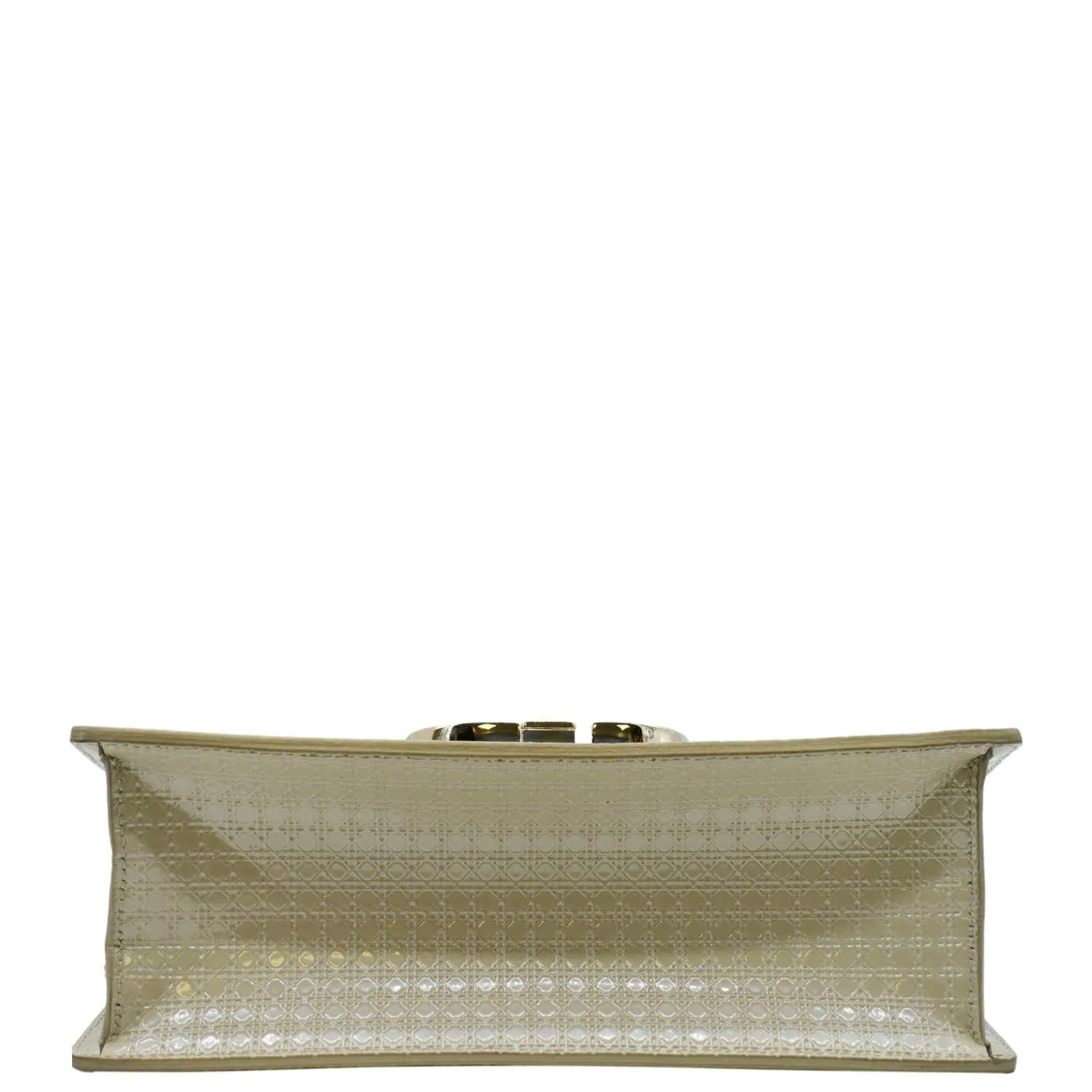 CHRISTIAN DIOR Micro Cannage 30 Montaigne Patent Leather Crossbody Bag Light Beige