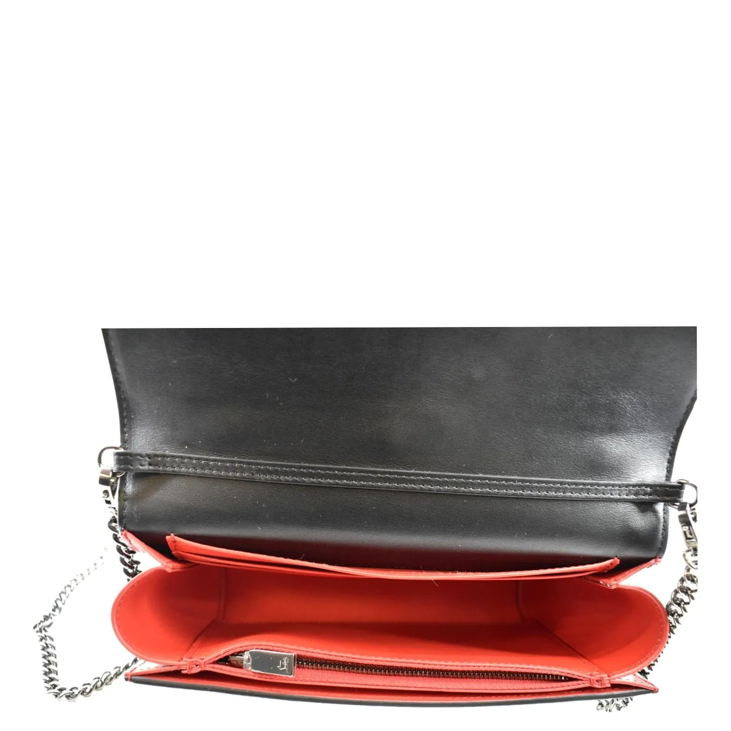 CHRISTIAN LOUBOUTIN Paloma Leather Patent Pearl Spikes Crossbody Bag Black