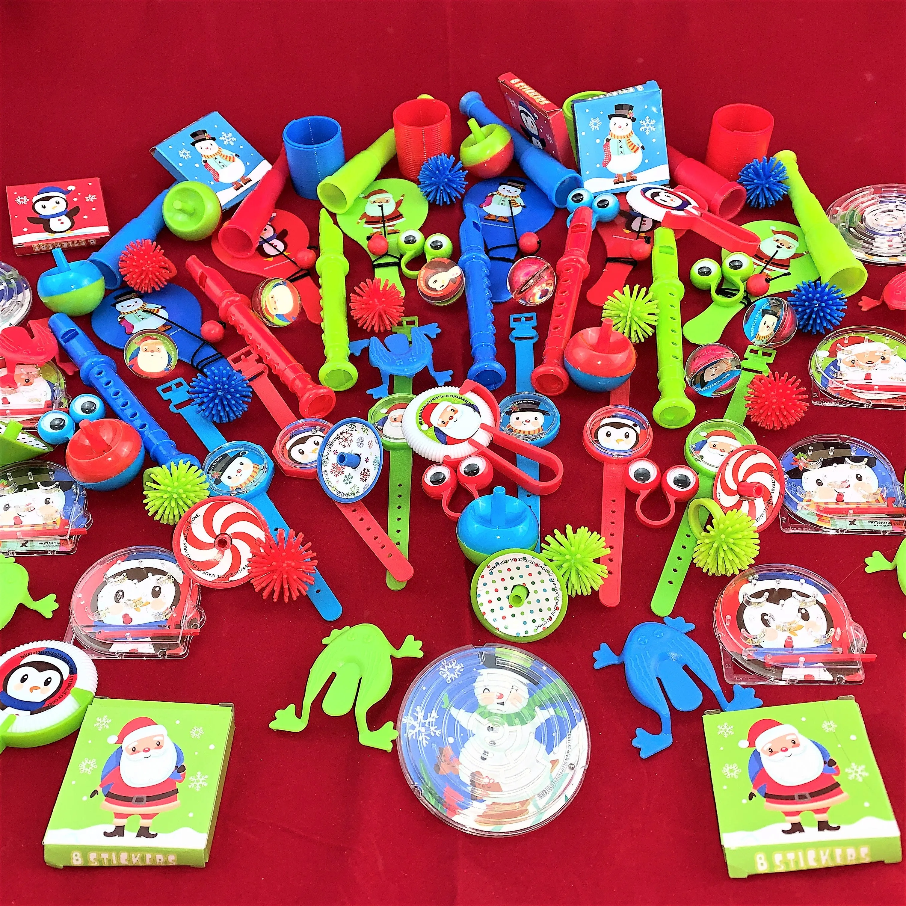 Christmas Holiday 96 PC Novelty Bundle, Christmas Party Favors, Stocking Stuffers