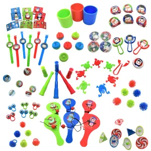 Christmas Holiday 96 PC Novelty Bundle, Christmas Party Favors, Stocking Stuffers