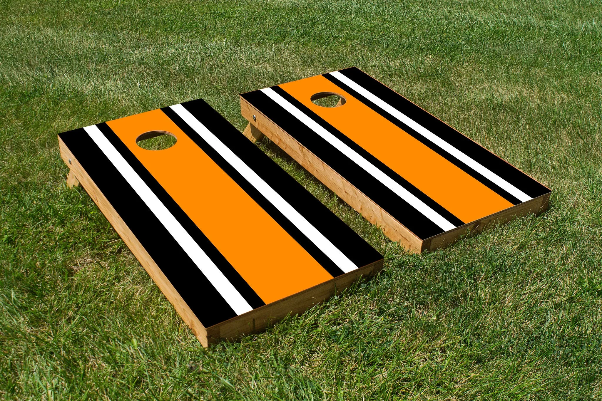 Classic Stripe - Black, White, Orange