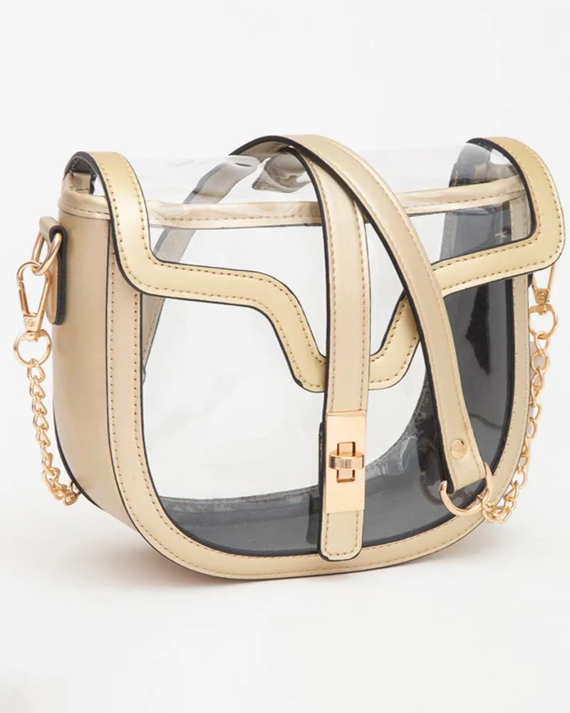 Clear Transparent Saddle Bag