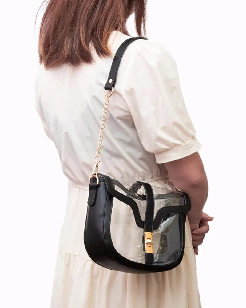 Clear Transparent Saddle Bag