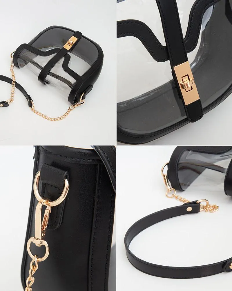 Clear Transparent Saddle Bag