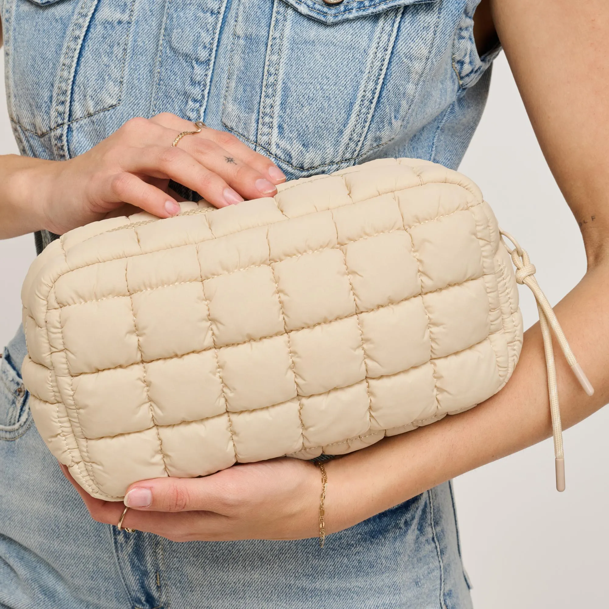 Cloud Nine - Quilted Puffer Nylon Cosmetic Pouch