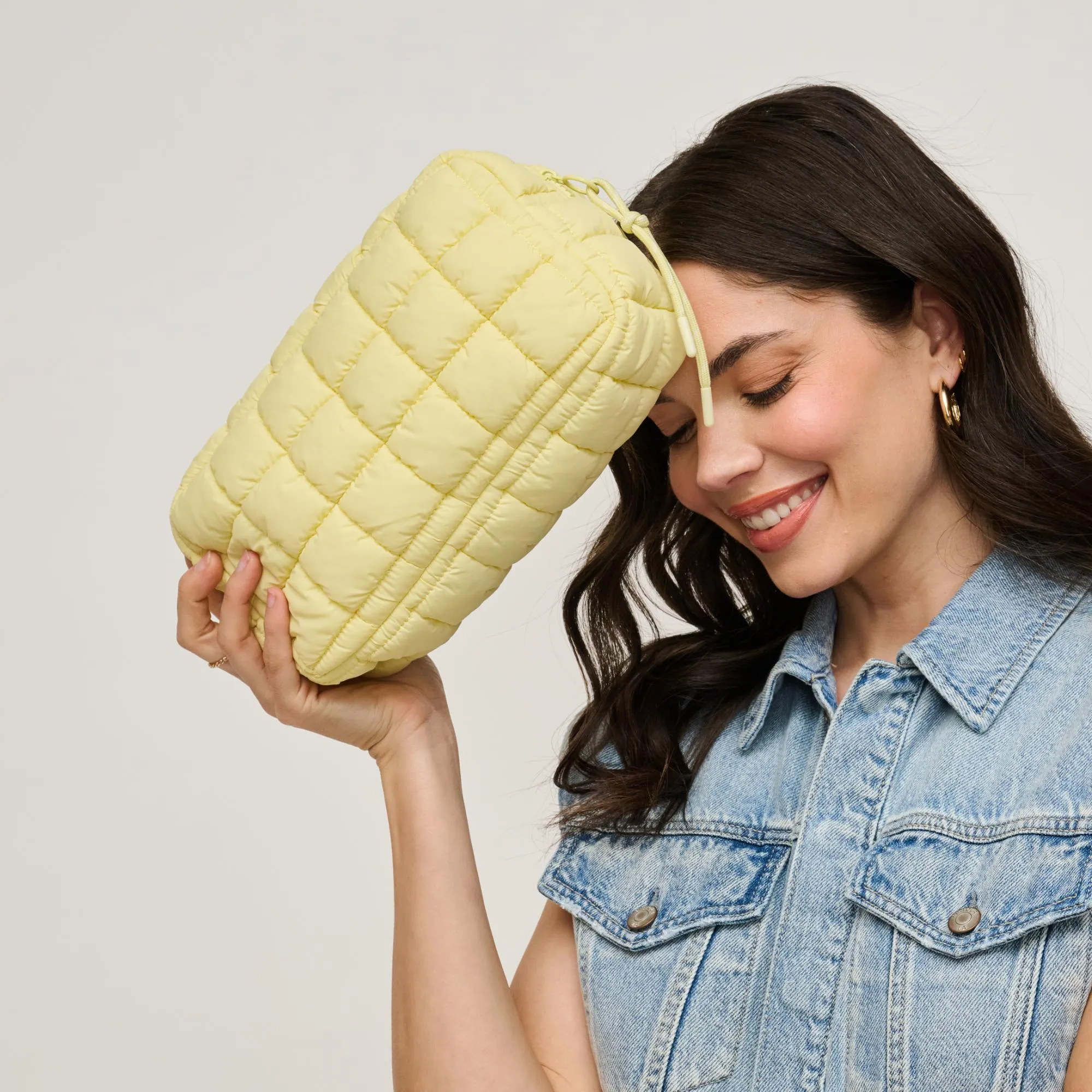 Cloud Nine - Quilted Puffer Nylon Cosmetic Pouch