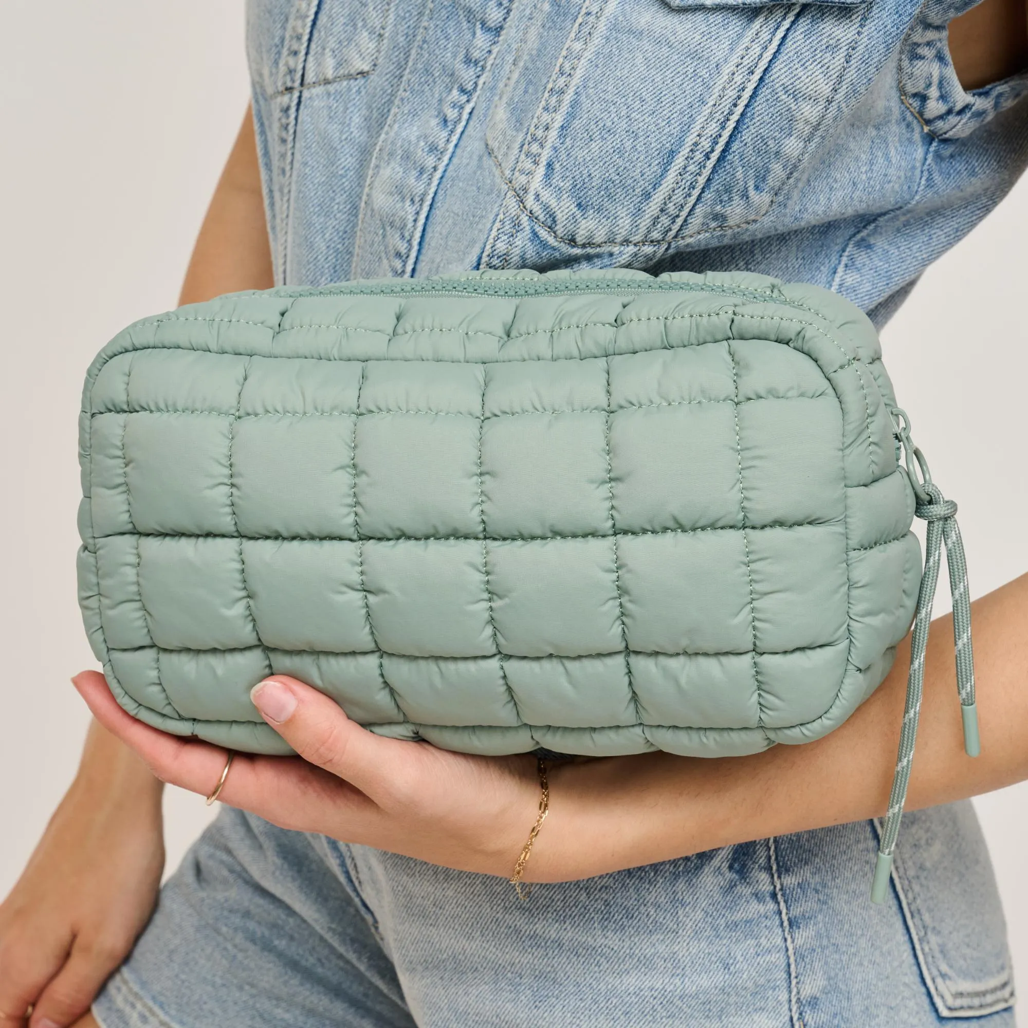 Cloud Nine - Quilted Puffer Nylon Cosmetic Pouch