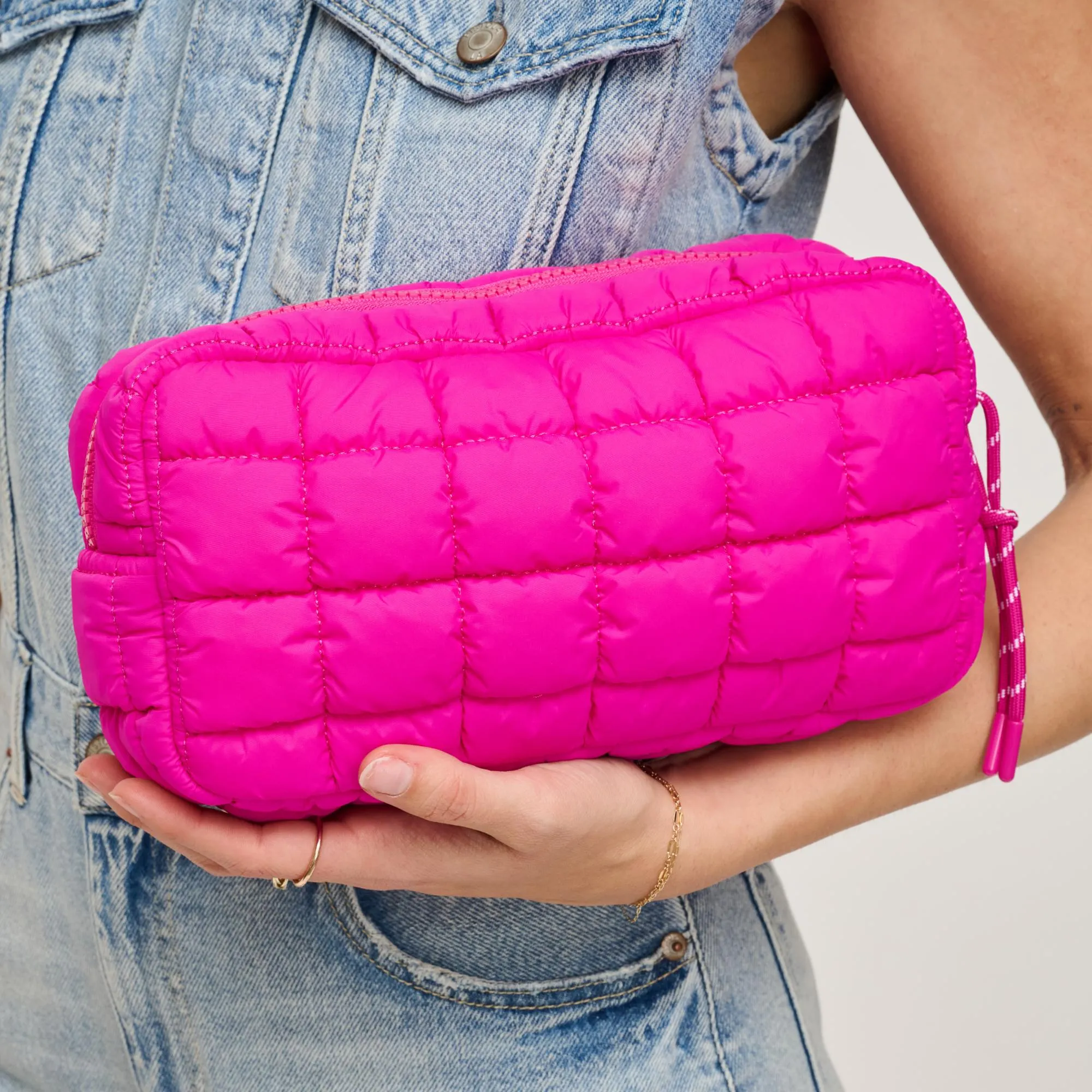 Cloud Nine - Quilted Puffer Nylon Cosmetic Pouch