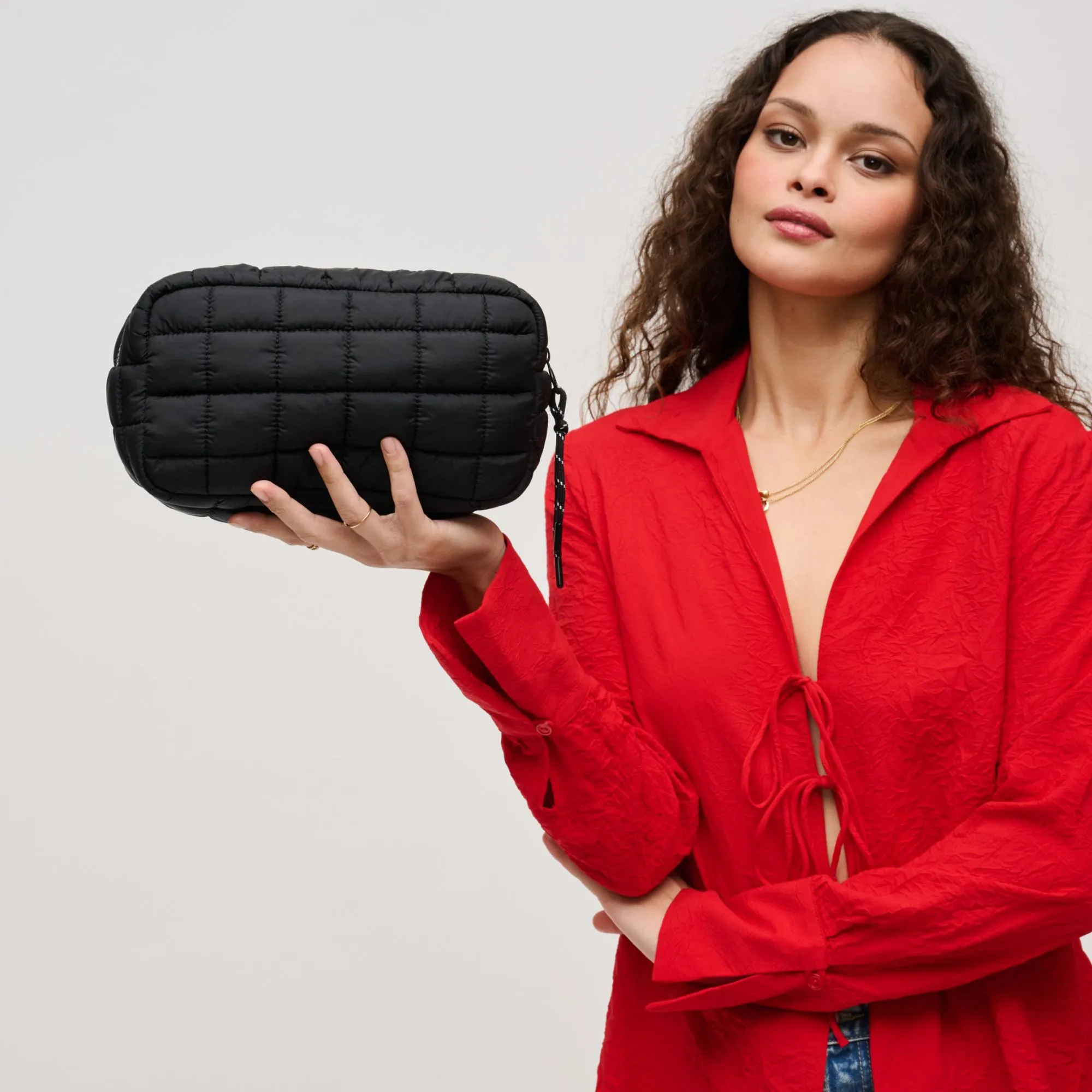 Cloud Nine - Quilted Puffer Nylon Cosmetic Pouch