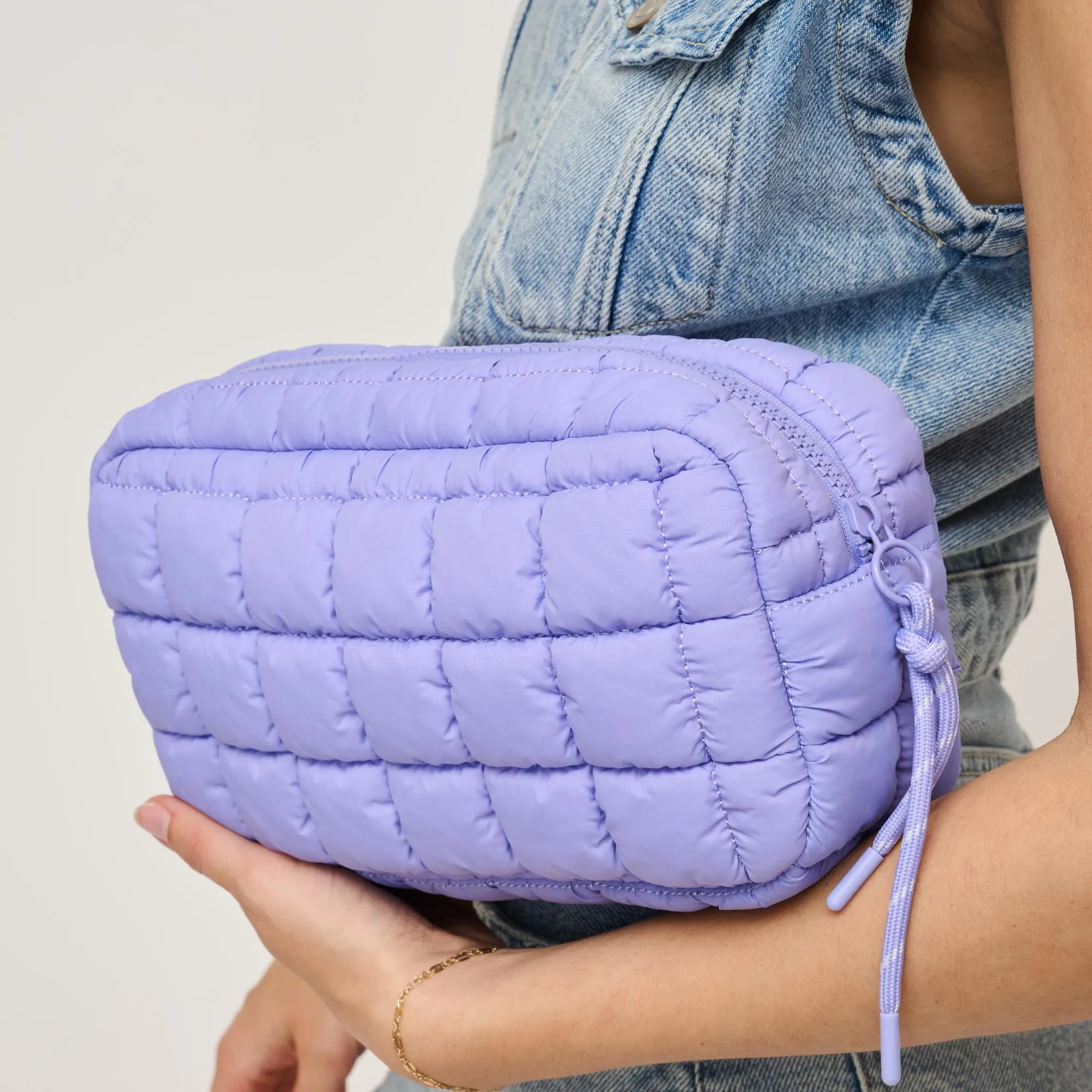Cloud Nine - Quilted Puffer Nylon Cosmetic Pouch