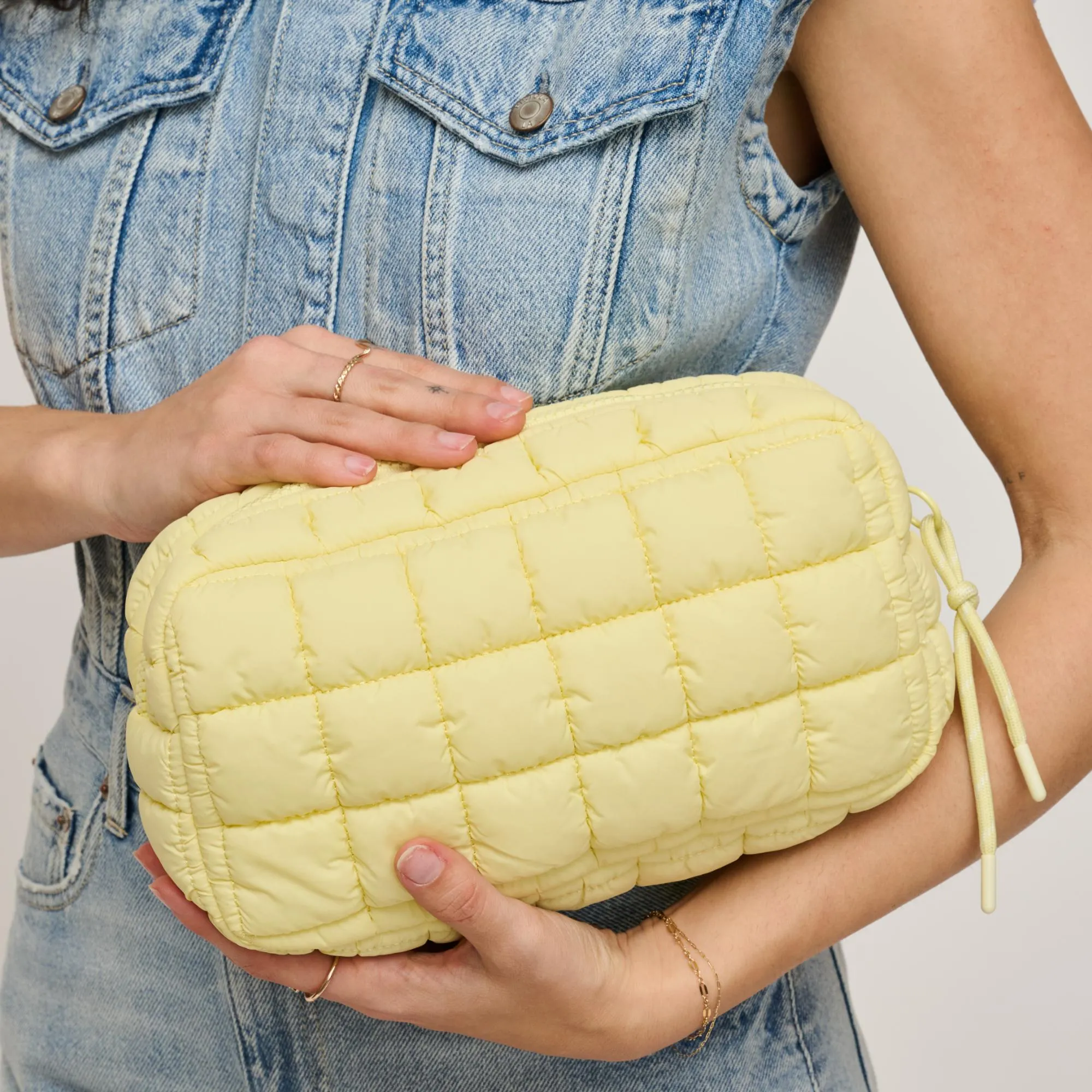 Cloud Nine - Quilted Puffer Nylon Cosmetic Pouch