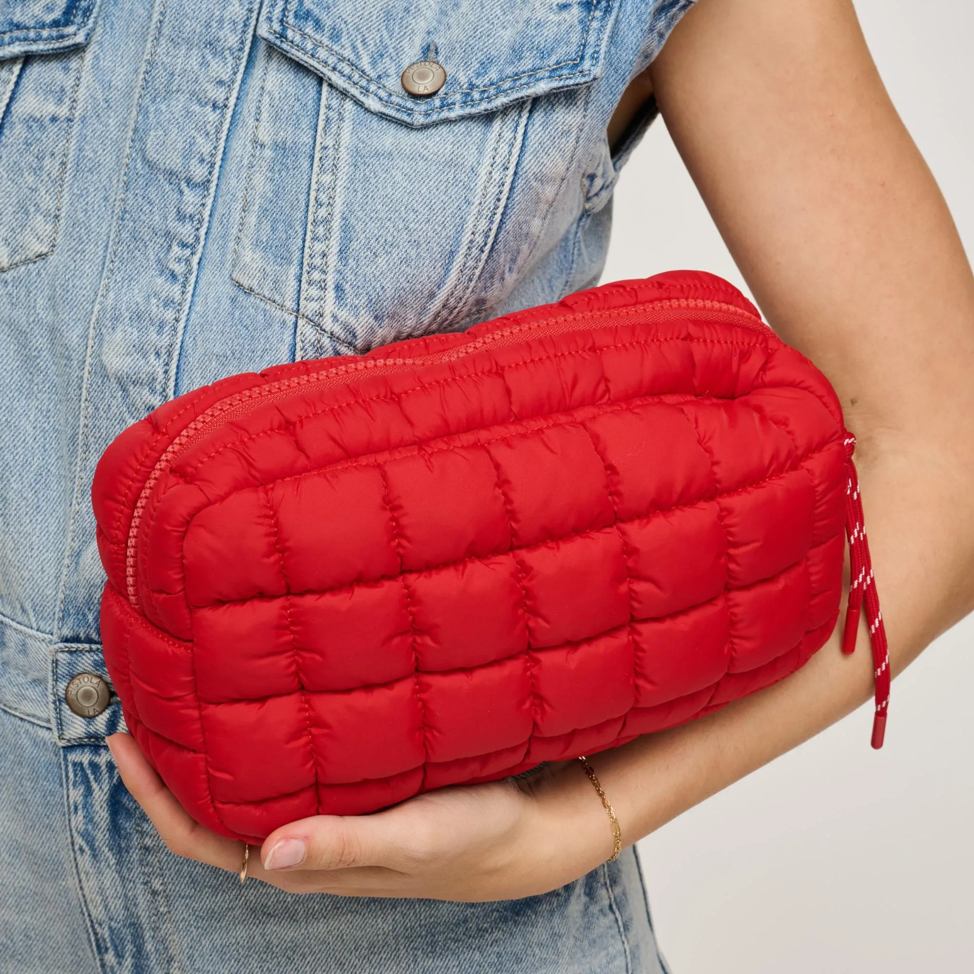 Cloud Nine - Quilted Puffer Nylon Cosmetic Pouch
