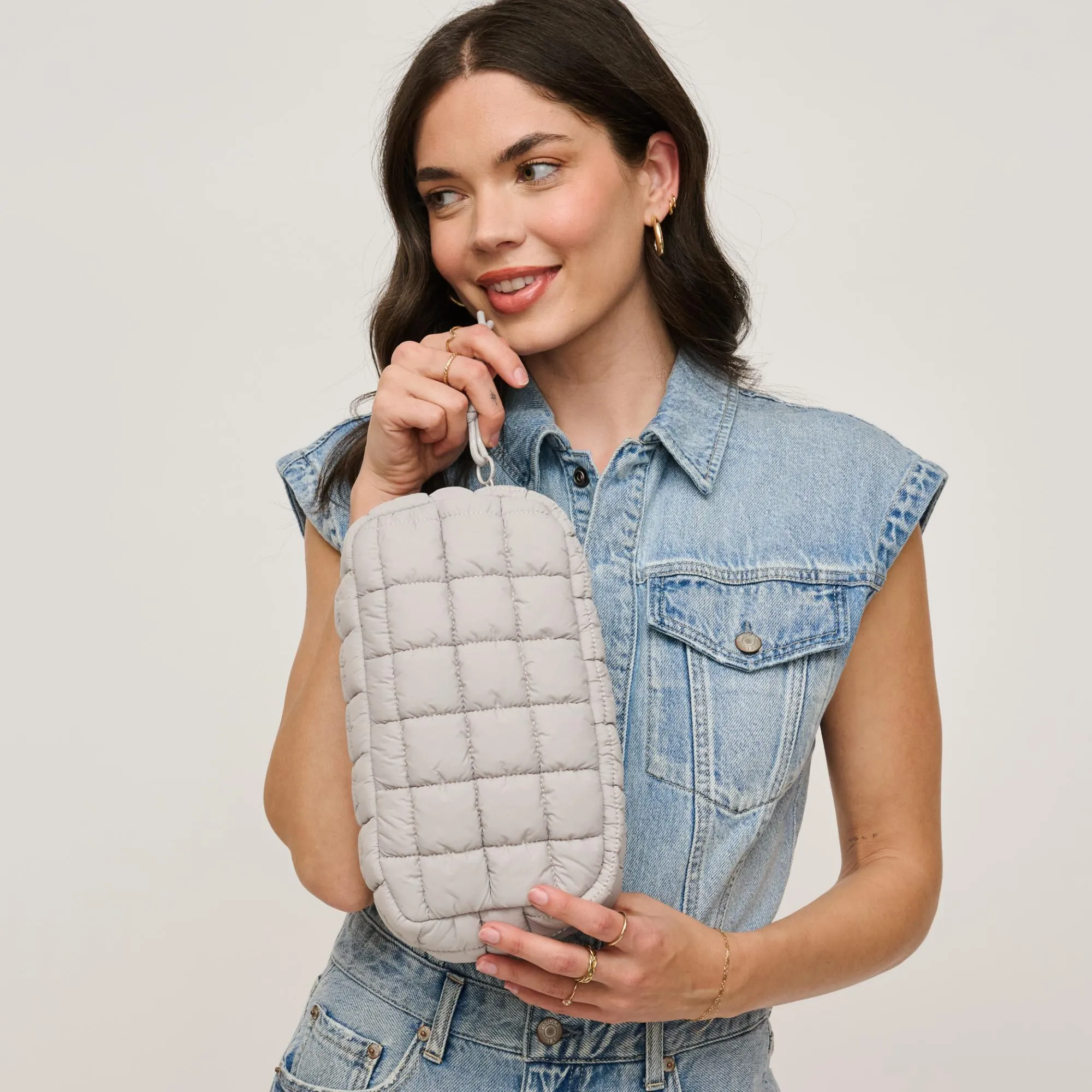 Cloud Nine - Quilted Puffer Nylon Cosmetic Pouch