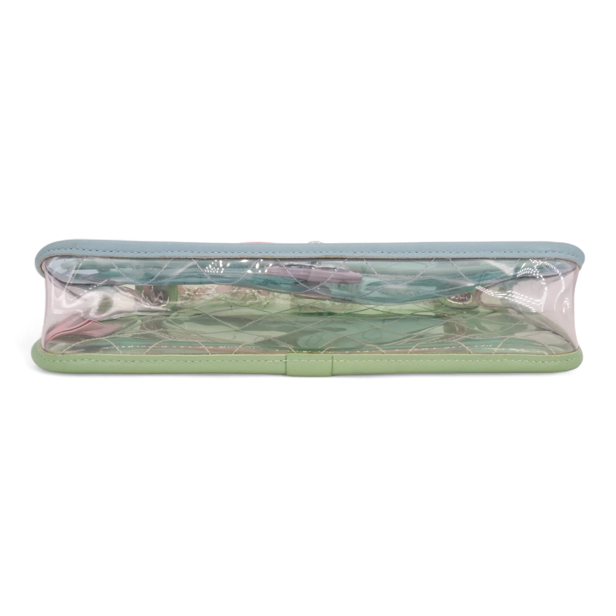 Coco Splash PVC Medium Flap Bag Green Blue Pink
