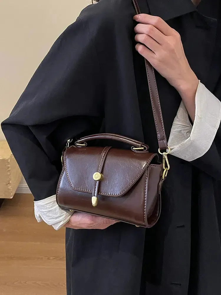 Compact Leather Crossbody Bag