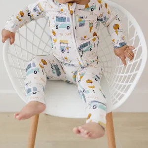 Convertible Bamboo Romper- Ice Cream Truck