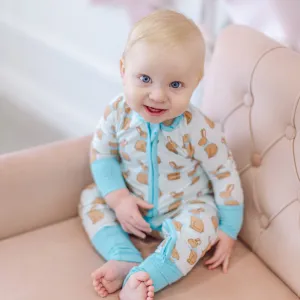 Convertible Romper | Blue Chocolate Bunny