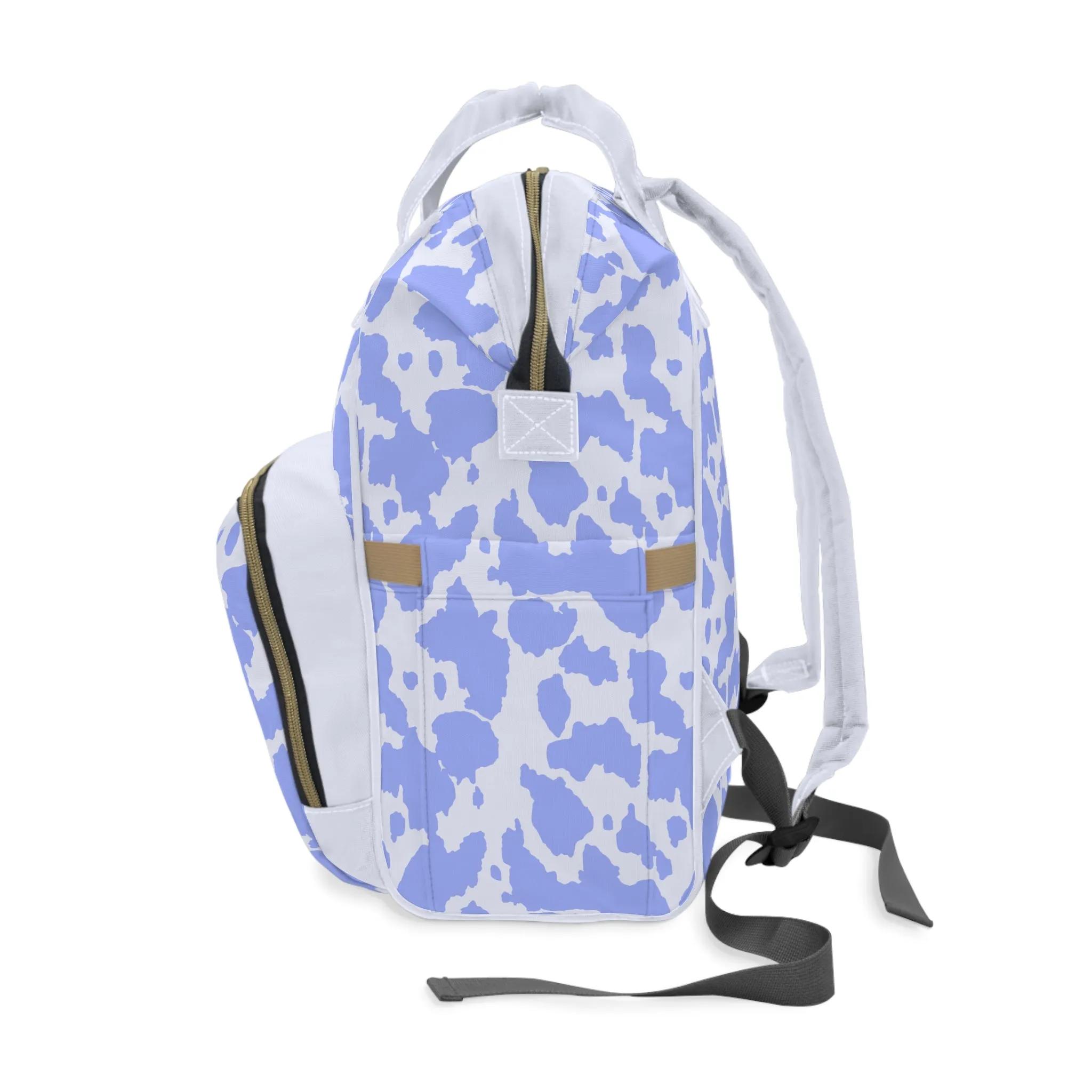 Cowhide Diaper Backpack - Chic & Durable Baby Bag with Genuine Cowhide Patterns, Perfect for Stylish Parents