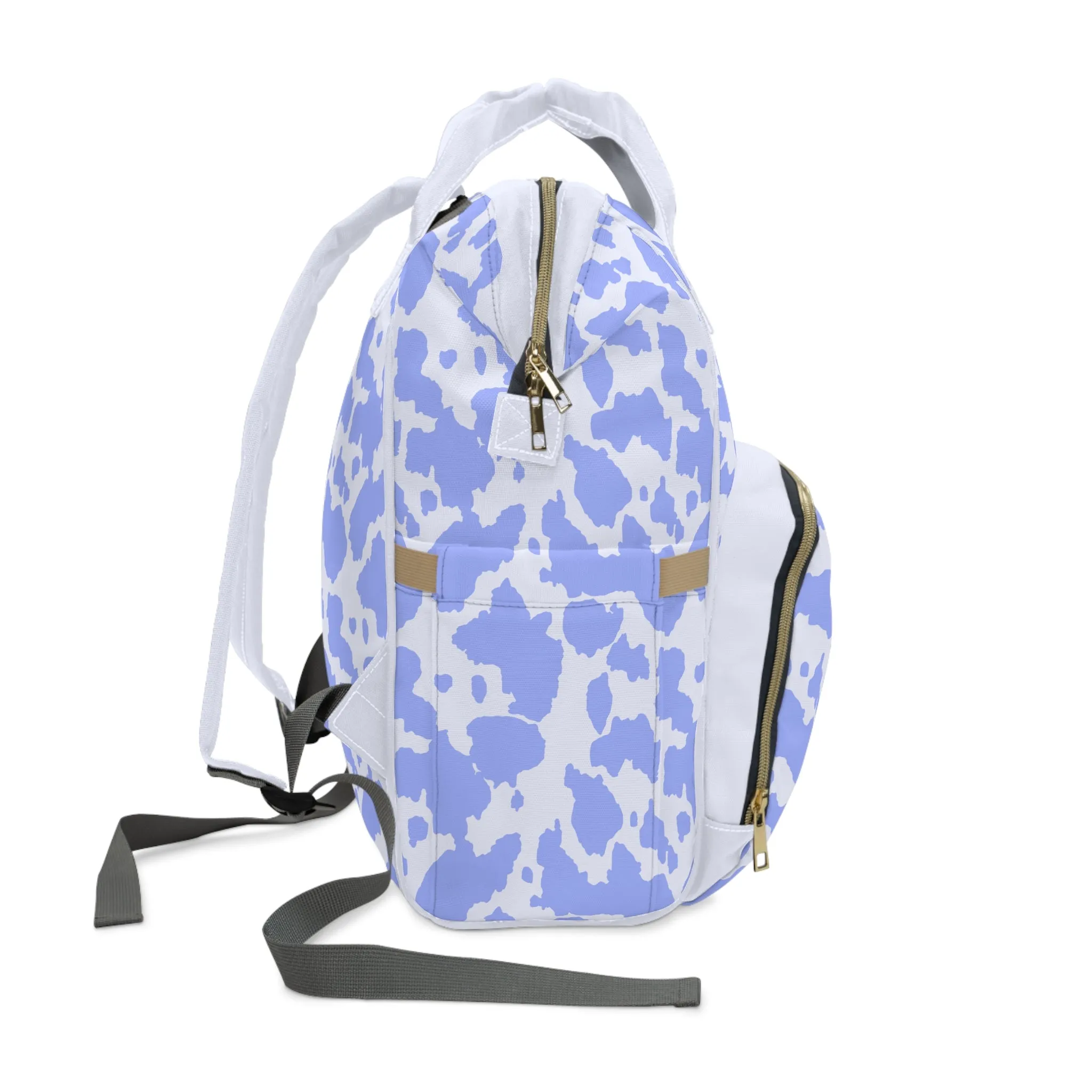 Cowhide Diaper Backpack - Chic & Durable Baby Bag with Genuine Cowhide Patterns, Perfect for Stylish Parents