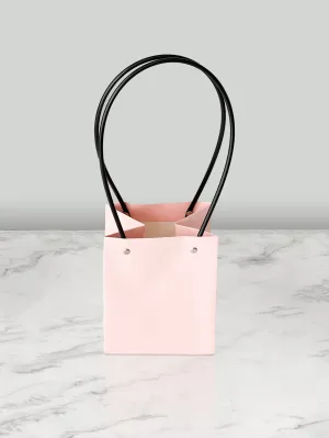 Craft Paper Flower Bag With Black Handle