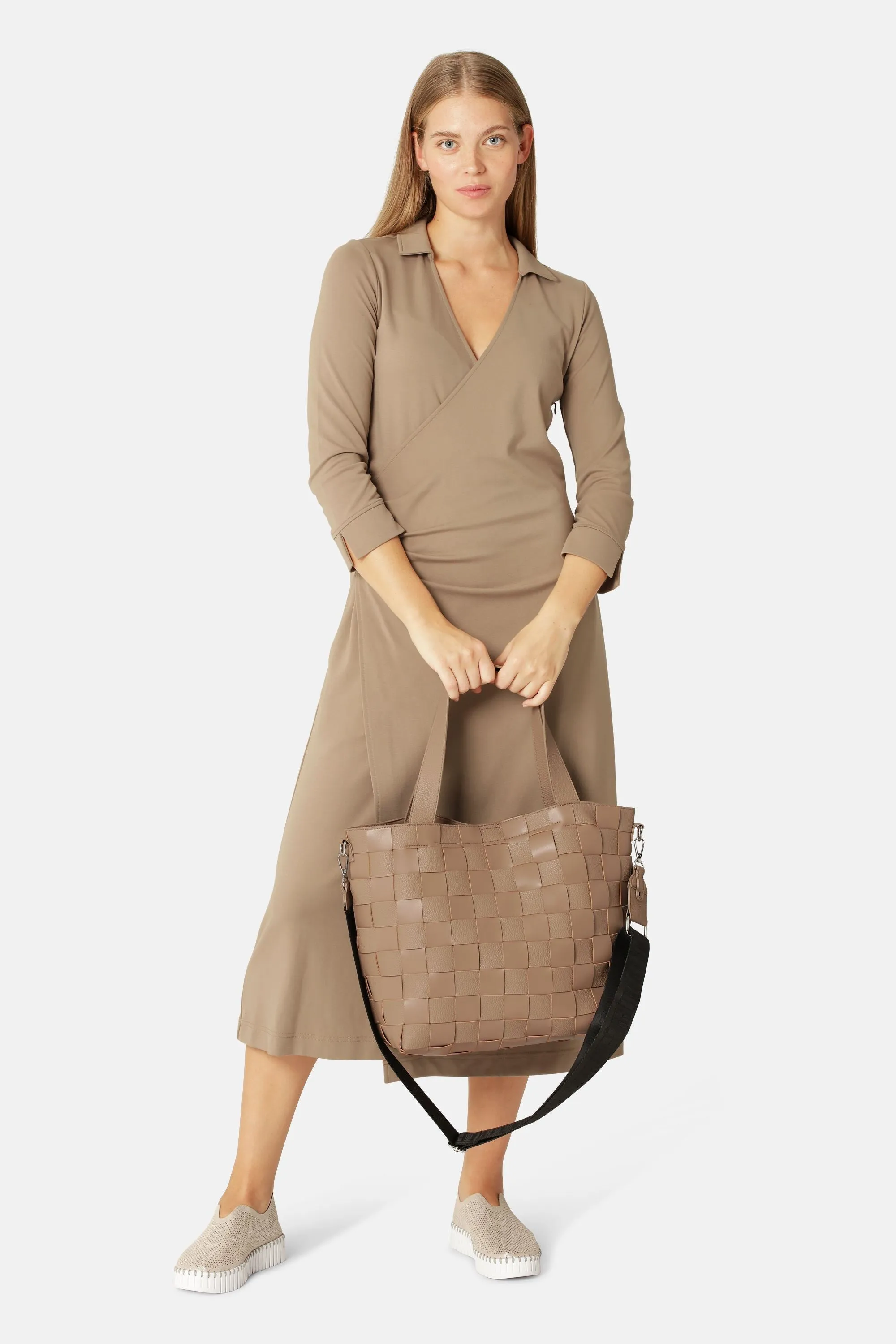 Crossbody Shopper Väska - Greige