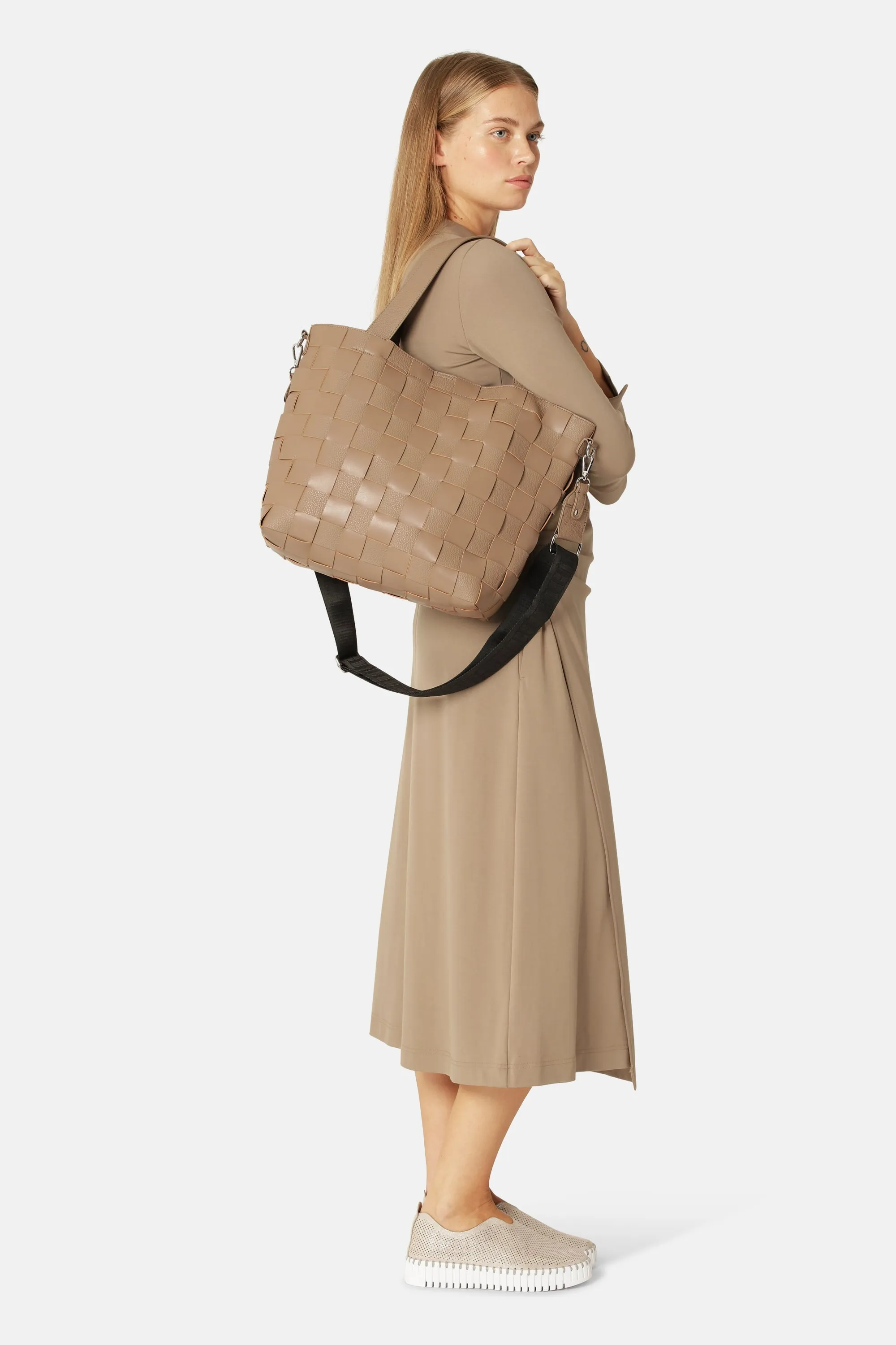 Crossbody Shopper Väska - Greige
