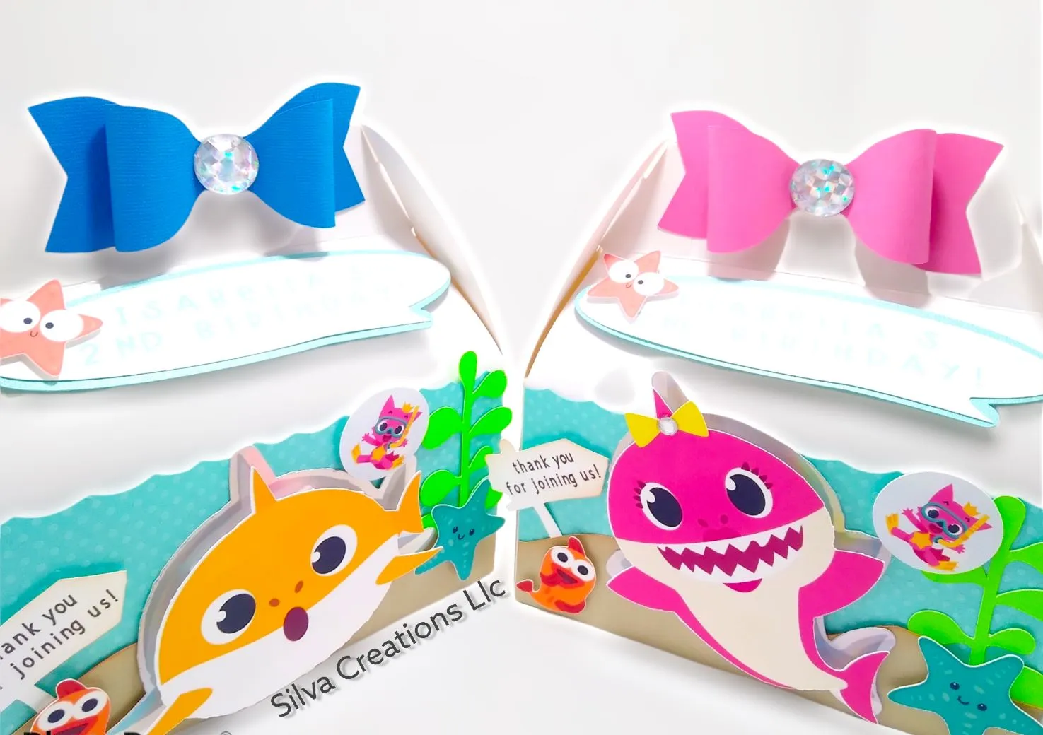 Custom Baby Shark Themed Party Box / 10 pcs.