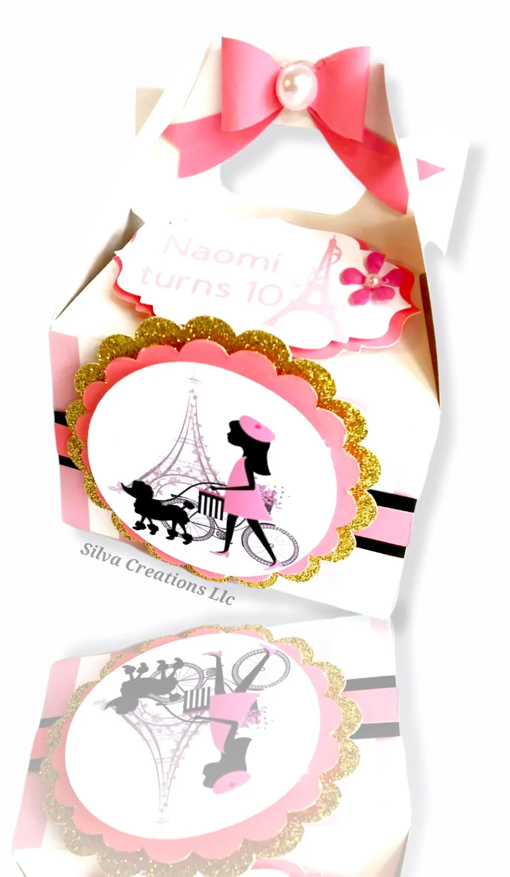 Custom Barbie Themed Party Boxes in Paris / 10 pcs.